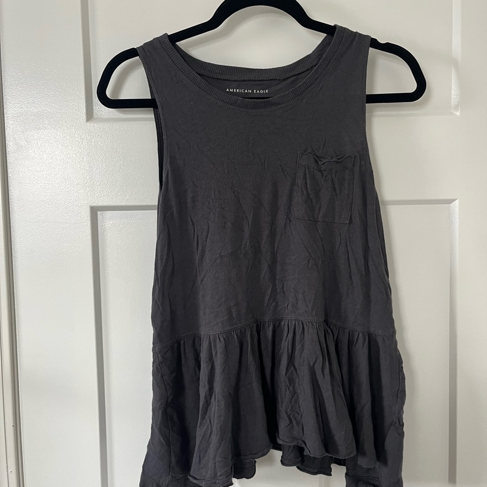 American Eagle Outfitters Charcoal Tank Top